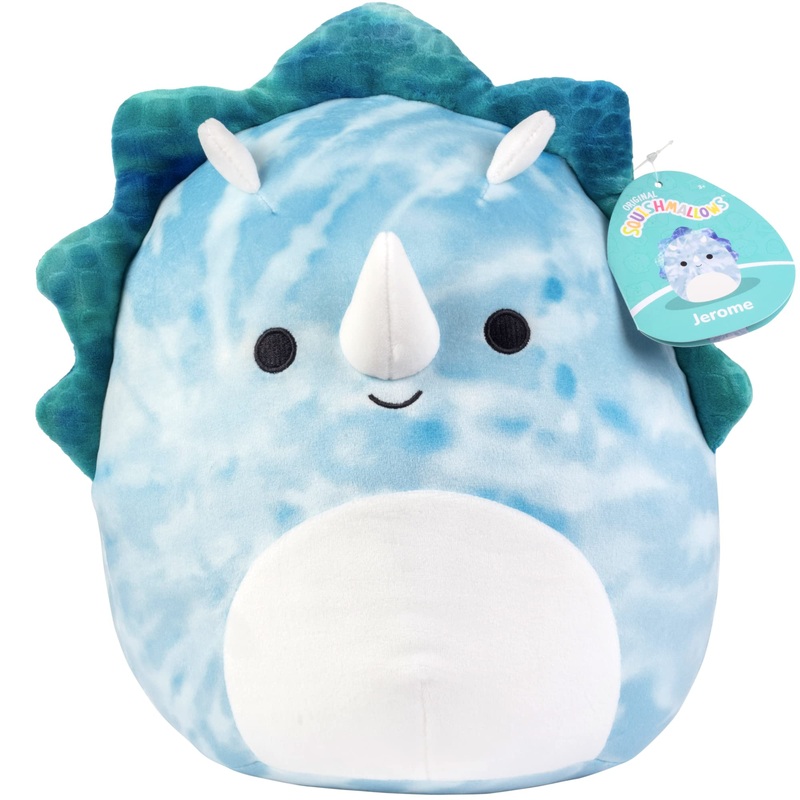 Squishmallows Original 10-Inch Jerome The Easter Triceratops - Official Jazwares Plush - Collectible Soft & Squishy Dinosaur Stuffed Animal Toy - Add To Your Squad - Gift For Kids, Girls & Boys