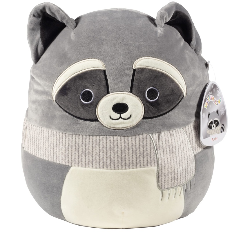 Squishmallows Original 12-Inch Rocky The Raccoon - Official Jazwares Plush - Collectible Soft & Squishy Raccoon Stuffed Animal Toy - Add To Your Squad - Gift For Kids, Girls & Boys
