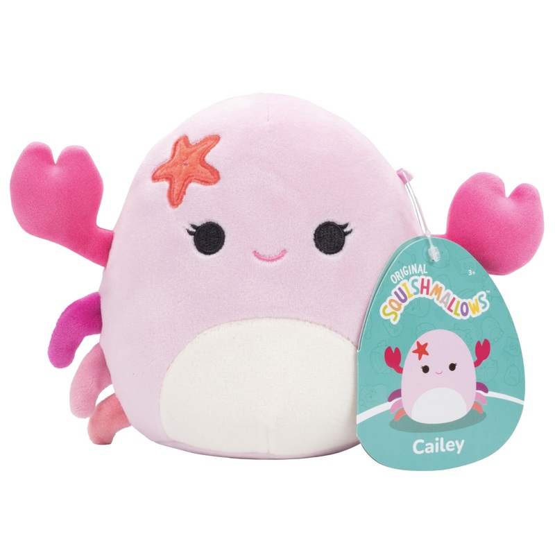 Squishmallows Original 5-Inch Cailey The Crab - Official Jazwares Easter Plush - Collectible Soft & Squishy Basket Stuffer Stuffed Animal Toy - Add To Your Squad - Gift For Kids, Girls & Boys