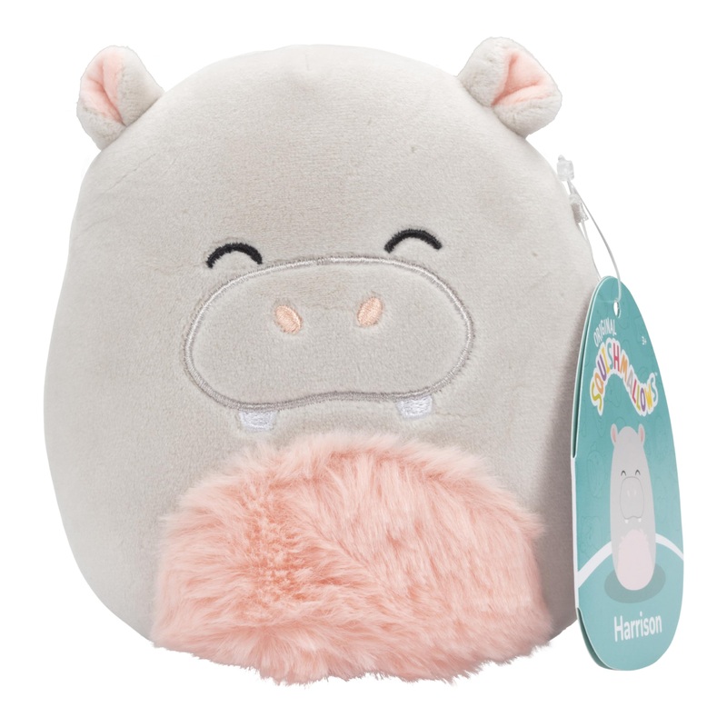 Squishmallows Original 5-Inch Harrison The Hippo - Official Jazwares Easter Plush - Collectible Soft & Squishy Mini Basket Stuffer Stuffed Animal Toy - Add To Your Squad - Gift For Kids, Girls & Boys