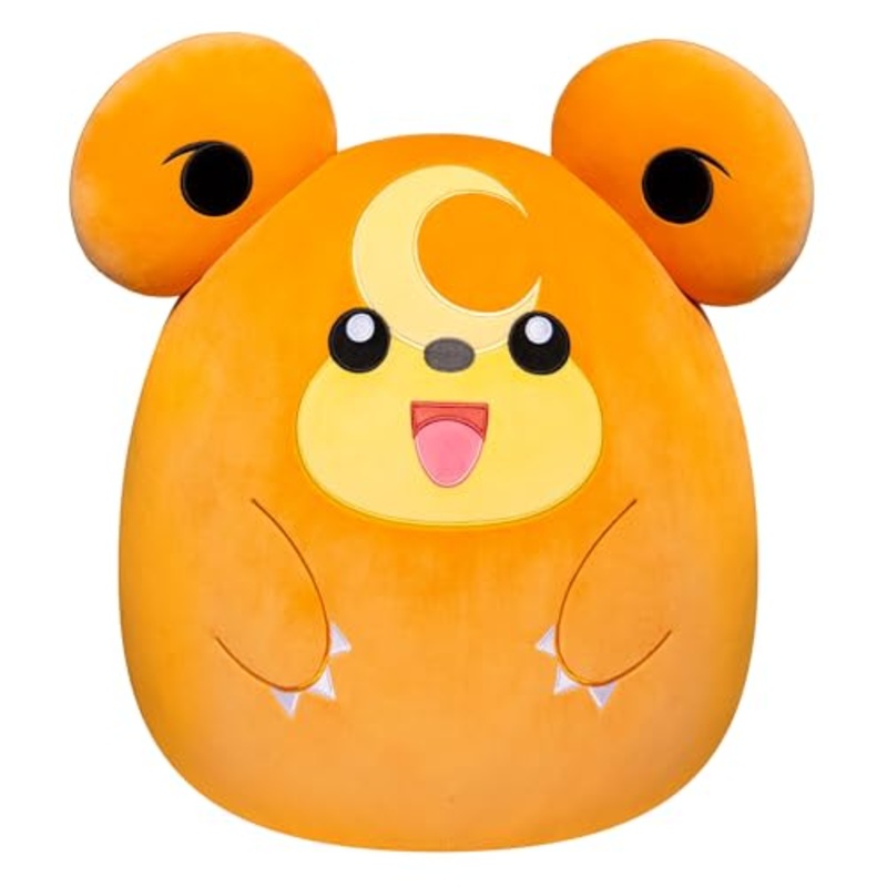Squishmallows Pokemon 20-Inch Teddiursa Plush - Add Teddiursa To Your Squad, Ultrasoft Stuffed Animal Jumbo Plush, Official Kelly Toy Plush