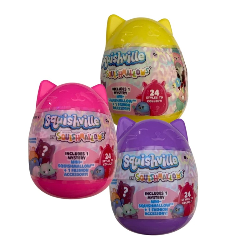 Squishmallows Squishville Mystery Mini Series 2 Plush Assortment Blind Package - Colors And Styles May Vary (3 Pack)