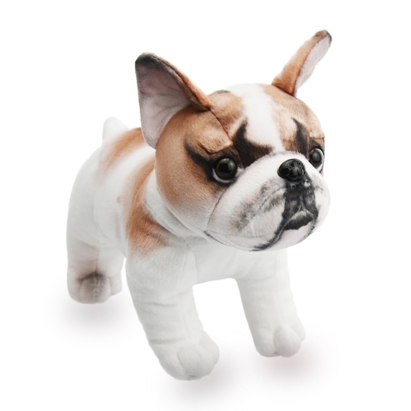 Baboli Lifelike Frenchie Dog Stuffed Animal Super Realistic Plush French Bulldog Doll Puppy Plushies Toy Funny Gifts For Kids Present Or Stuff Collection 10 Inches