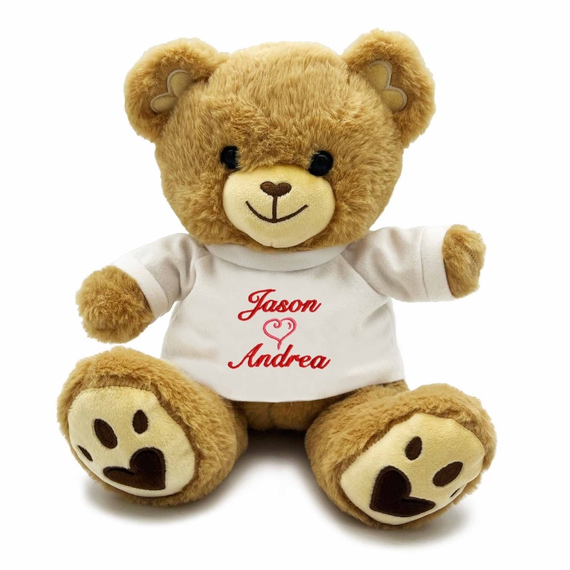 Dibsies Personalized Teddy Bear (You And I Two Names)