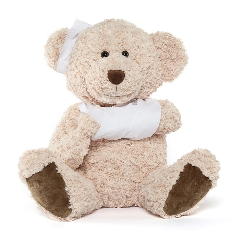 Muiteiur Get Well Soon Teddy Bear Stuffed Animal Big Speedy Recovery Teddy Bear Gifts For Kid Adult After Surgery Soft Bandage Plush Bear, 25.6 Inch