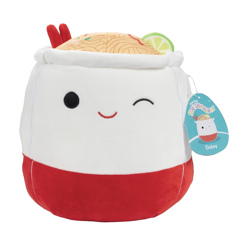 Squishmallows Original 10-Inch Daley The Ramen Noodles - Official Jazwares Plush - Collectible Soft & Squishy Pad Thai Lo Mein Food Stuffed Animal Toy - Add To Your Squad - Gift For Kids, Girls & Boys