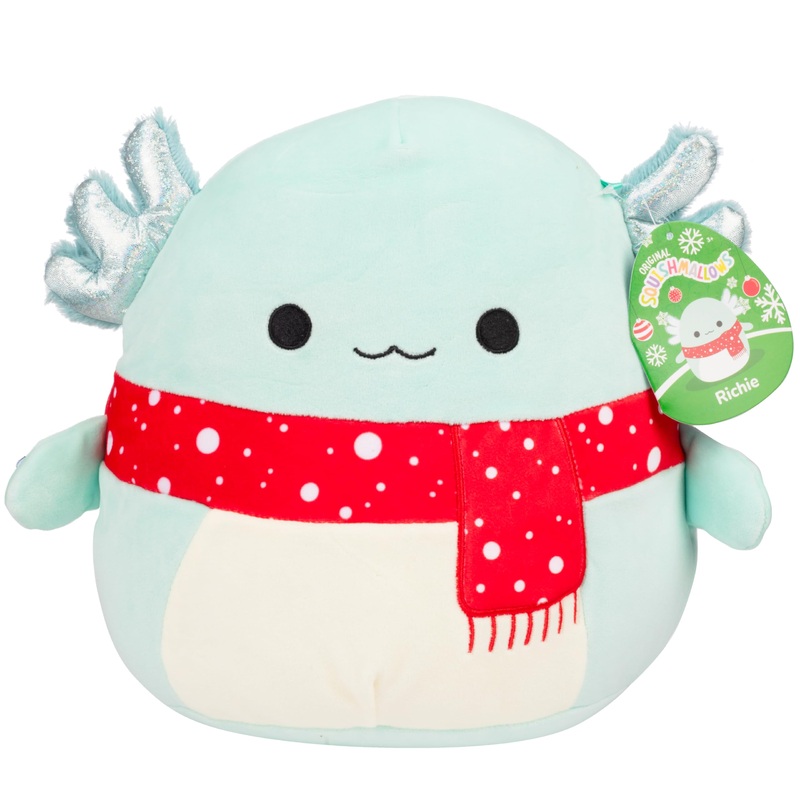 Squishmallows Original 10-Inch Richie The Easter Axolotl - Official Jazwares Plush - Collectible Soft & Squishy Stuffed Animal Toy - Add To Your Squad - Gift For Kids, Girls & Boys