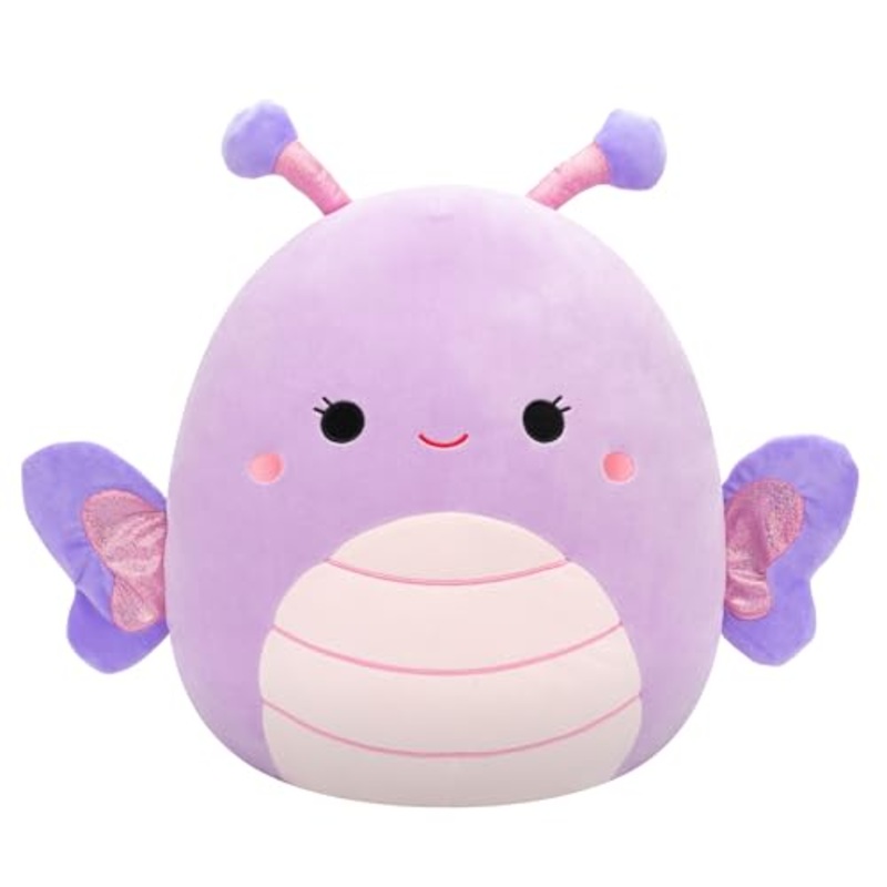 Squishmallows Original 16-Inch Brenda Lavender And Purple Butterfly - Official Jazwares Large Plush