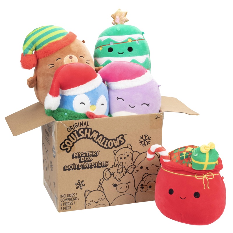 Squishmallows Original 5-Inch Mystery Box 5 Pack - Official Jazwares Plush - Collectible Soft & Squishy Mini Stuffed Animal Toy - Add To Your Squad - Gift For Kids, Girls & Boys