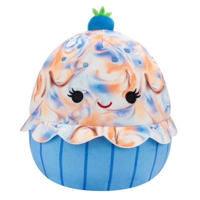 Squishmallows Original 8-Inch Maudi Marbled Blueberry Cupcake With Blue Wrapper - Official Jazwares Plush