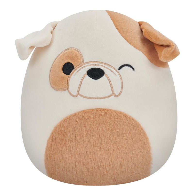 Squishmallows Originals 19 Cm Brock The Bulldog Wink To Fluffy Stomach, Add Brock To Your Team, Ultra Soft Plush