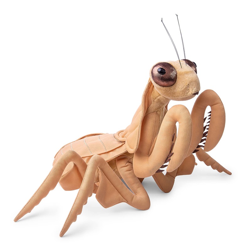 Zhongxin Made Large Brown Mantis Plush Toy - Realistic Brown Praying Mantis Stuffed Animals 15In, Lifelike Soft Big Wings Insect Toys Real Plushie Toy, Unique Plush Gift Collection For Kids