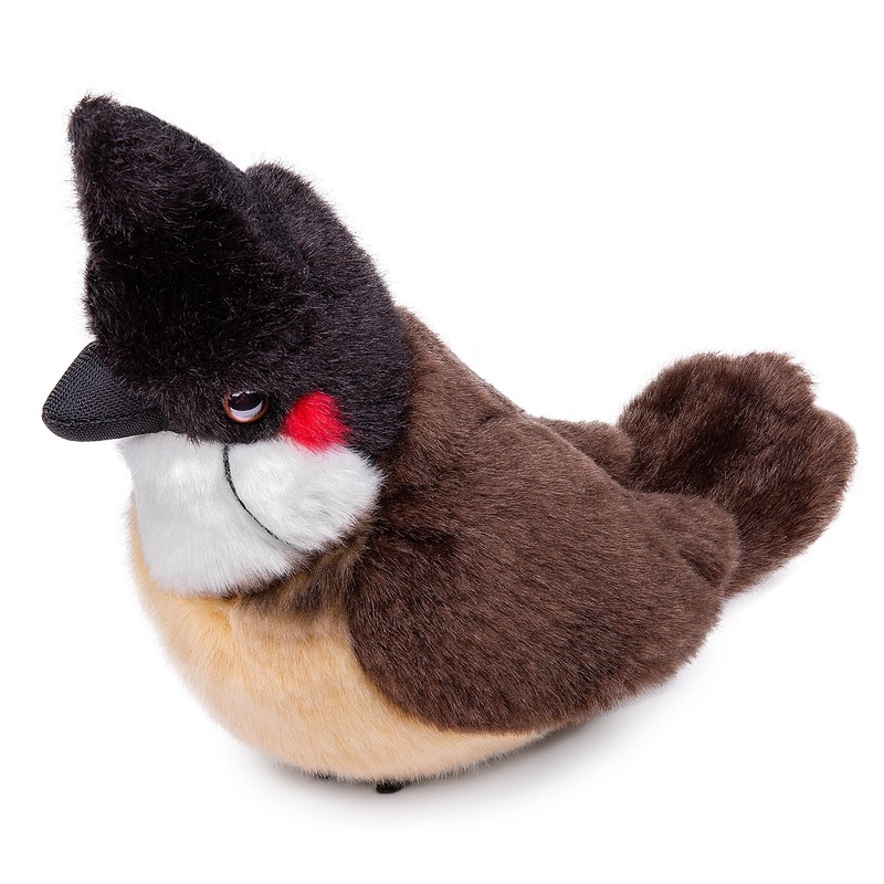 Zhongxin Made Simulation White Pigeon Stuffed Animal Toy - 10 Inch Rock Pigeon Toys, Cute Pigeon As Gift For Kids (Red-Whiskered Bulbul)