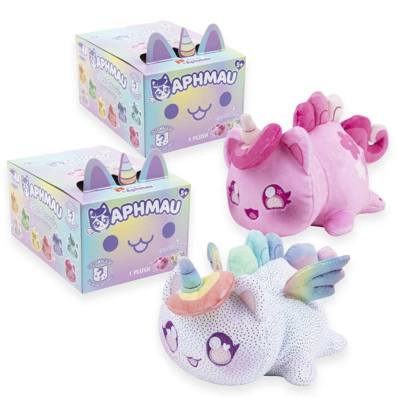 Aphmau Mini Mystery 6' Plush - Unicorn Collection - 2 Pack; Youtube Gaming Channel, Blind Box, 2 Of 8 Unique Possible Unicorn Meemeows, Official Merch