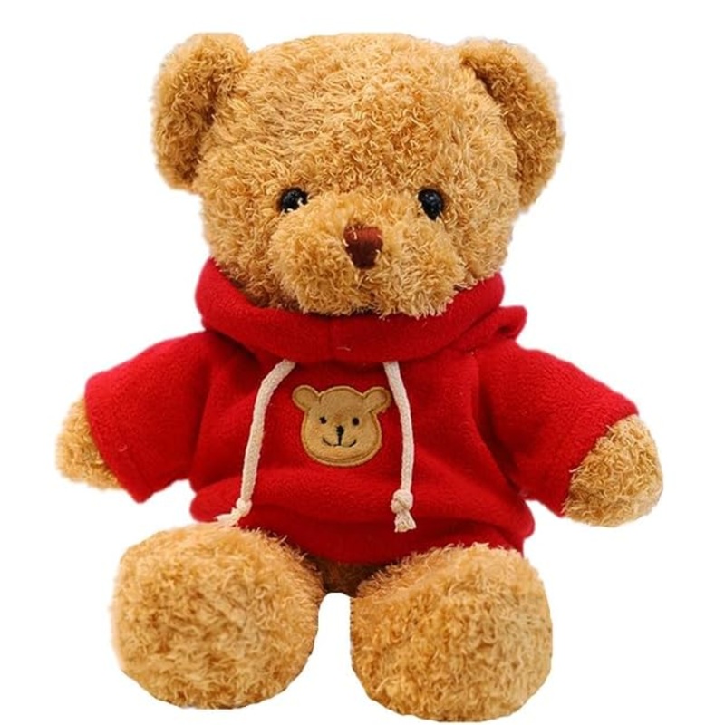 Chelei2019 11.8' Teddy Bear Stuffed Animal Cute Teddy Bear With Hoodie Plush Toy For Kids,Pink