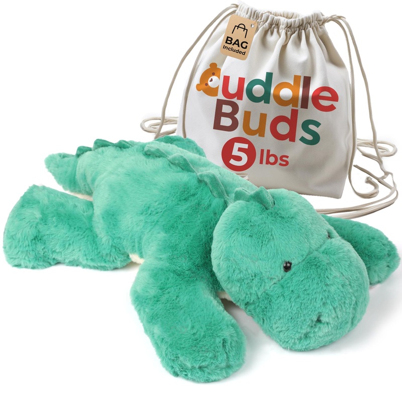 Cuddle Buds 5Lbs Weighted Dinosaur Stuffed Animal For Sensory Needs, 20'' Plush Dino, Weighted Stuffed Animals For Adults, Soft Dinosaur Toy