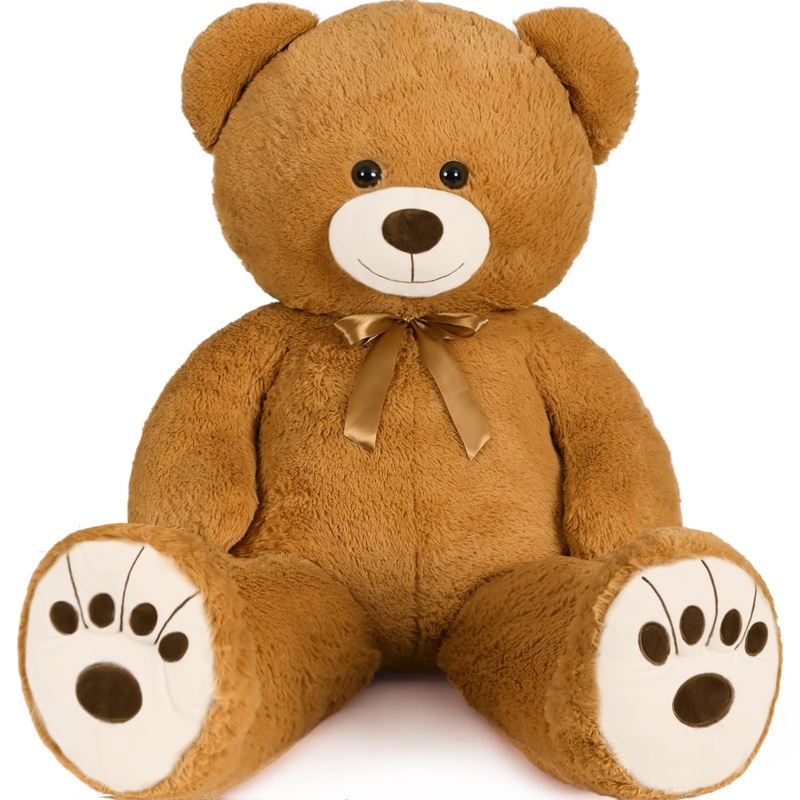 Muiteiur 49 Inch Giant Teddy Bear Stuffed Animal, Big Bear Plush With Big Footprint, Great Gift For Party Decorations (Brown)