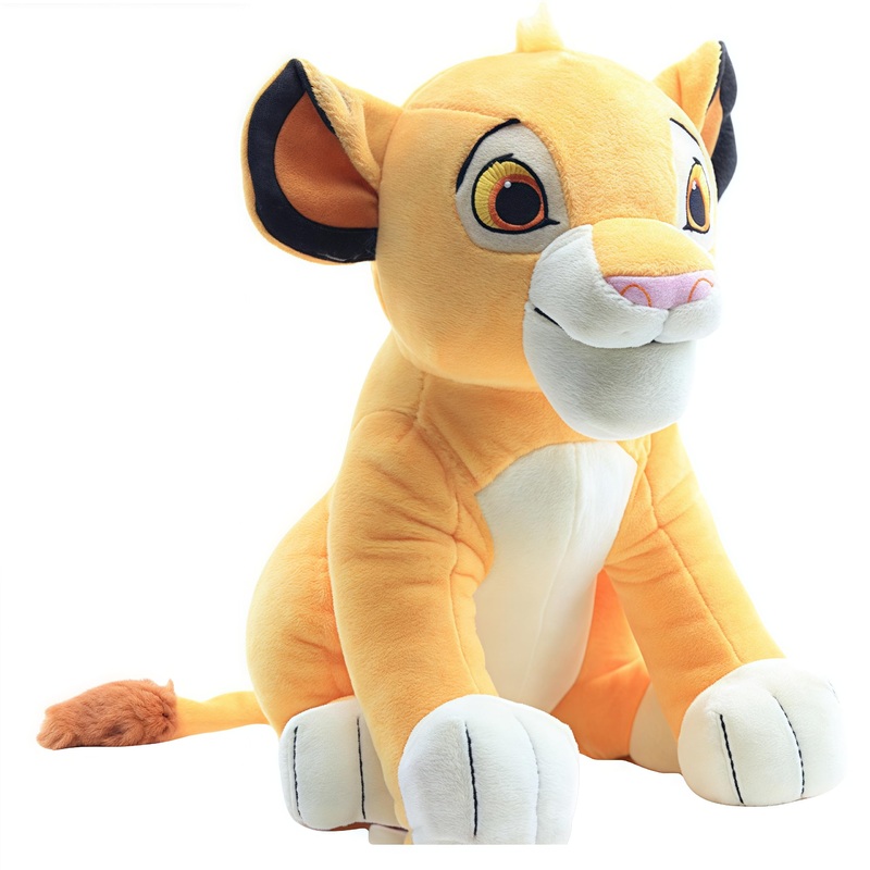 Secretcastle Lion Plush Baby Lion Toys Lifelike Lion Animal Stuffed For Kids,Family Chirstmas Gifts 28 Cm Height With Embroidered Details (Yellow 1 Count)