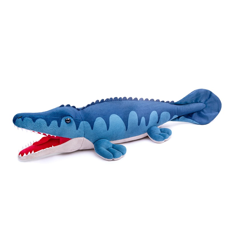 Simulation Mosasaurus Dinosaur Stuffed Plush Toy -Cute Soft Lifelike Mosasaurus Figurines Model Toy, Real Life Dinosaur Stuffed Animal Toys, Educational Gifts For Kids Boys Girls,18 Inches