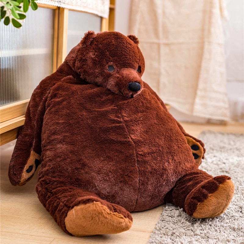 Snowolf Djungelskog Bear Giant Simulation Bear Toy Stuffed Animal Plush Doll Huge Cuddly Brown Teddy Bear For Home Decoration Valentine'S Birthday Gift, 23.6In/60Cm