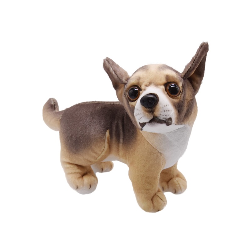 Yonlit Lifelike Chihuahua Stuffed Animal Animated Plush Puppy Toy Doll Super Realistic Dogs Act Like Real Excellent Gifts For Kids Birthday Party Dog Collection 9 Inches (Chihuahua)
