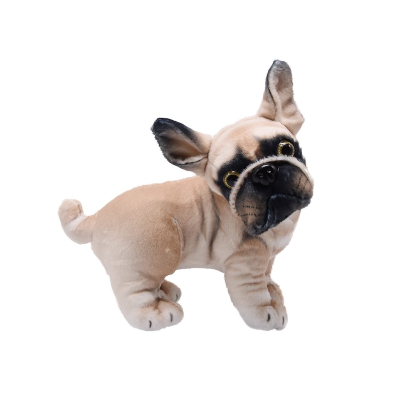 Yonlit Lifelike French Bulldog Stuffed Animal Animated Plush Puppy Toy Doll Super Realistic Dogs Act Like Real Excellent Gifts For Kids Birthday Party Dog Collection 9 Inches (Bulldog)