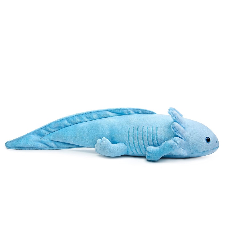 Zhongxin Made Axolotl Plush - Blue Axolotl Stuffed Animal, Realistic 20' Cute Ambystoma Creepy Amphibians Plush Toys, Unique Plush Gift Collection For Kids
