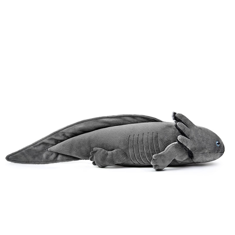 Zhongxin Made Axolotl Plush - Gray Axolotl Stuffed Animal, Realistic 20' Cute Ambystoma Creepy Amphibians Plush Toys, Unique Plush Gift Collection For Kids