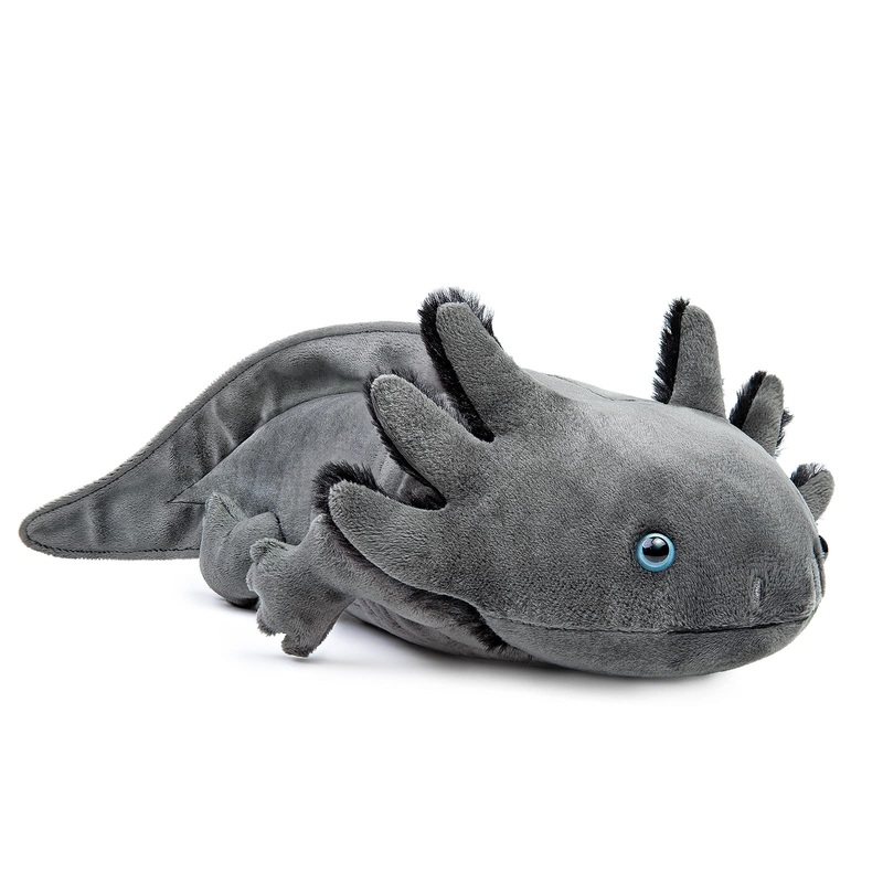 Zhongxin Made Axolotl Plush Toy - Simulation Gray Axolotl Fish Soft Creepy Stuffed Animals 21 Inch, Cute Gray Lizard Toys Real Plushie Toy, Gift Collection For Kids (Gray)