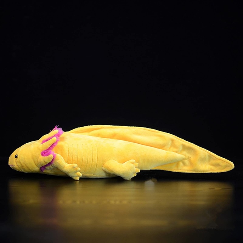 Zhongxin Made Axolotl Plush - Yellow Axolotl Stuffed Animal, Realistic 20' Cute Ambystoma Creepy Amphibians Plush Toys, Unique Plush Gift Collection For Kids