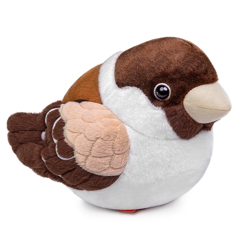 Zhongxin Made Sparrow Plush Toy - Realistic Sparrow Stuffed Animals 9Inch, Cute Little Bird Raven Plush As Gift For Your Friends