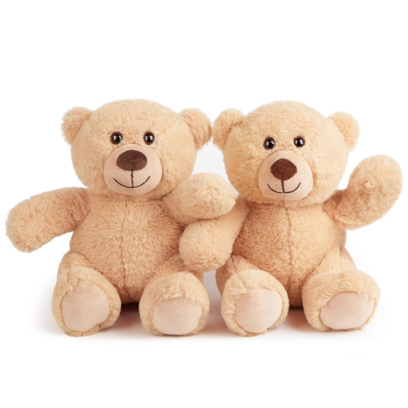 Benben Teddy Bear Stuffed Animals, 8 Inch Teddy Bear Bulk, 2 Pack Baby Bear Plush Toy For Baby Shower Decoration, Gift For Boys Girls, Girlfriend, Valentine'S Day, Birthday