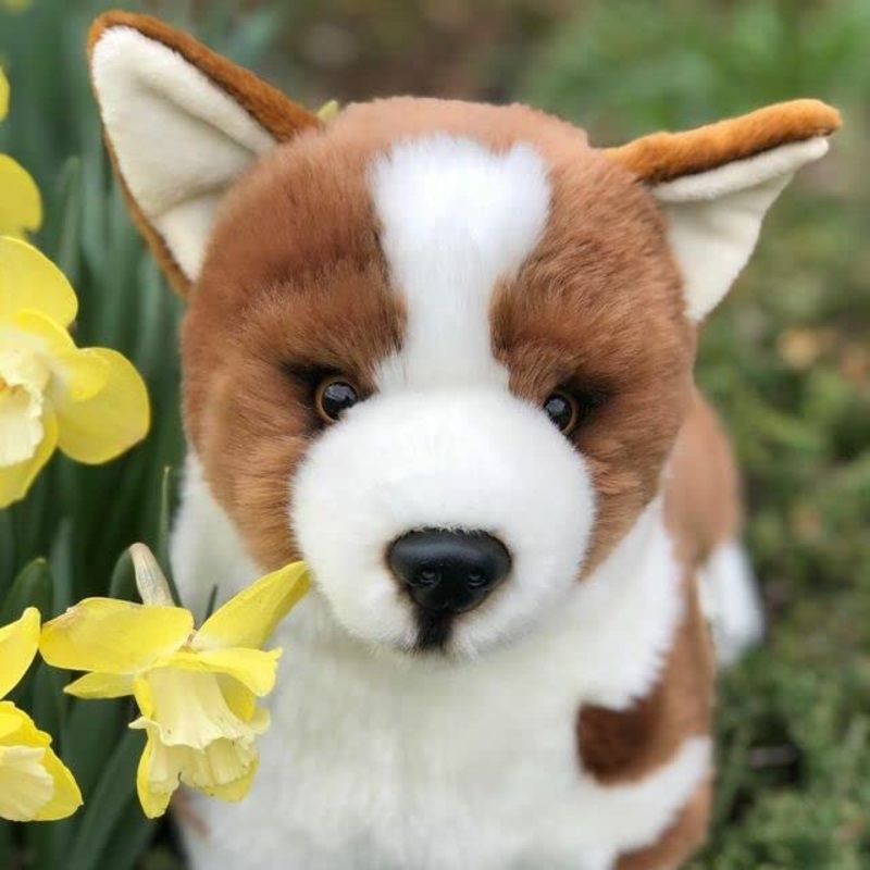 Brown And White Welsh Corgi 17' Plush Dog- Stuffed Animal