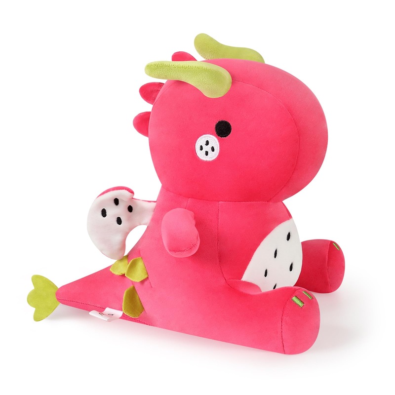 Ditucu Cute Dragon Fruit Dinosaur Stuffed Animals Plush Toys Dolls Soft Dino Pitay Plushie Birthday Gifts For Kids Girls Boys Red 12 Inch