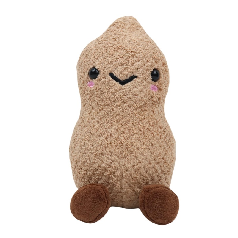 Dupuci 6.5Inch Peanut Plush Toy Soft Stuffed Doll Smile Face Groundnut Plushies For Kids Gift