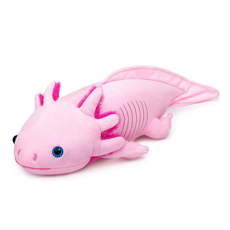 Tiny Heart Axolotl Plush,Stuffed Animal,Lifelike Cute Ambystoma Plush Toy,Gifts For Kids,18 Inches Long
