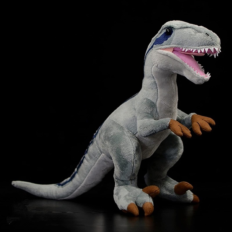 Velociraptor Dinosaur Plush Toy - Gray 17 Dinosaur Tyrannosaurus Stuffed Animal Plushie, Figurines Dinosauria Tyrannosaurus Stuffed Toys Soft, Gifts Collectible For Kids (Velociraptor)
