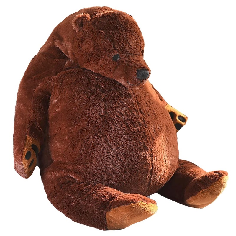 Yeqivo Giant Djungelskog Bear Huge Brown Bear, Simulation Giant Stuffed Bear Soft Big Bear Plush Toy Gifts For Kids Girlfriend(Brown, 31.5Inch/80Cm)