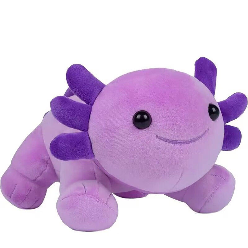 Yukouqian Axolotl Stuffed Animal Cute Axolotl Plush Doll Soft Toy 9.8 Inch For Girls Boys Christmas (Axolotl Purple)