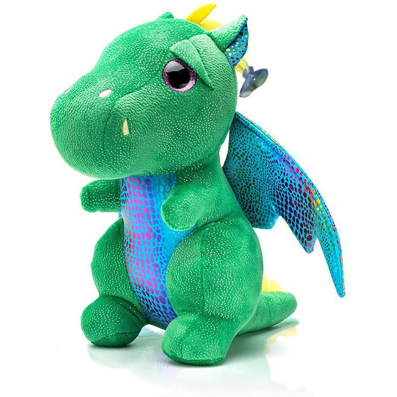 Yukouqian Dragon Stuffed Animal Cute Dragon Plush Doll Soft Toy 10 Inch For Girls Boys Christmas Children'S (Dragon Green 25Cm)