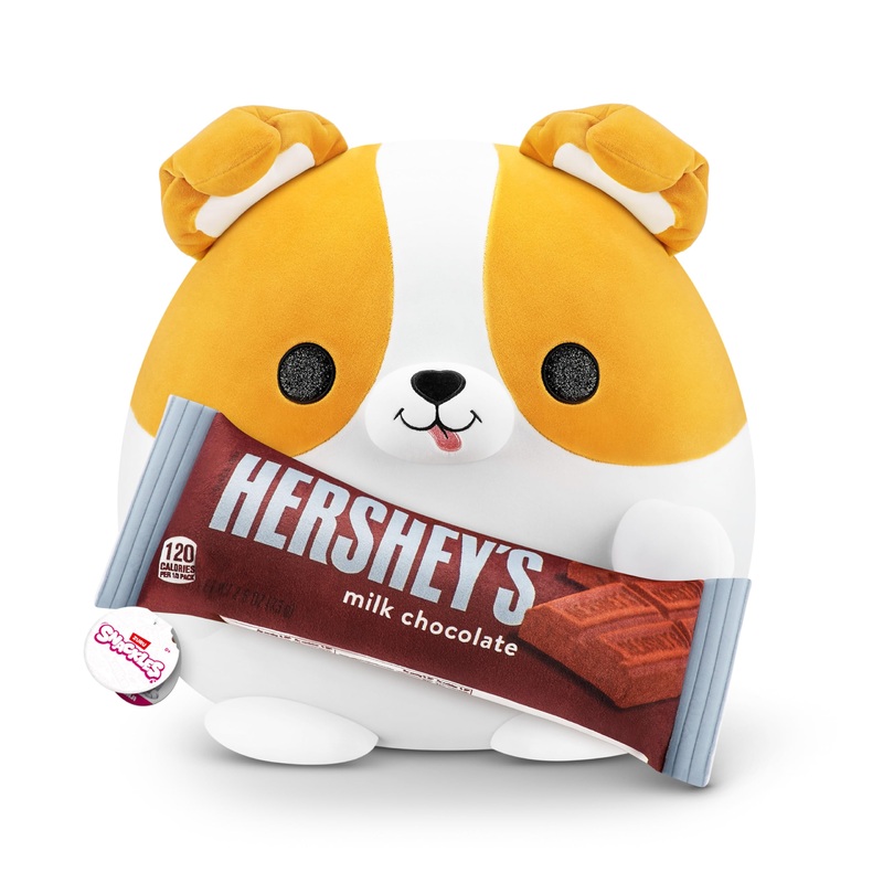 Snackles (Hersheys) Corgi Super Sized 14 Inch Plush By Zuru, Ultra Soft Plush, Collectible Plush With Real Licensed Brands, Stuffed Animal