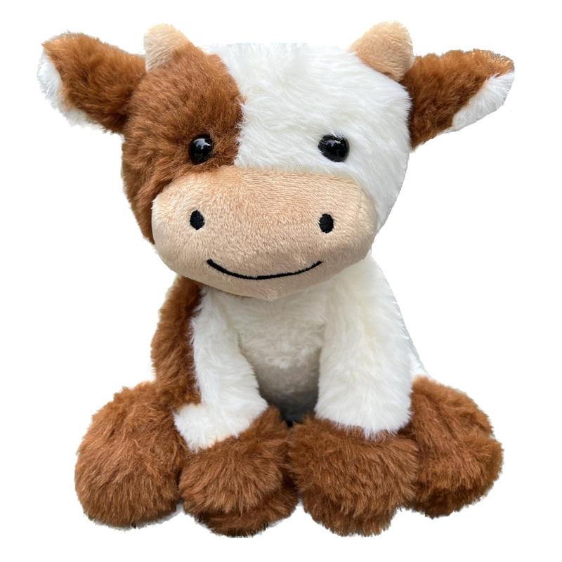 9 Inches Cow Stuffed Animal Soft Plush Cute Cow Doll For Boys Girls (Brown Cow)