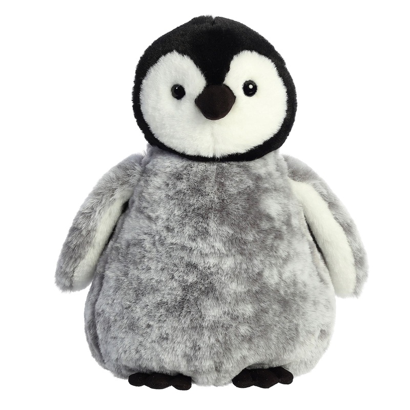 Aurora Festive Holiday Pippy Penguin Stuffed Animal - Seasonal Cheer - Heartwarming Gifts - Gray 11 Inches