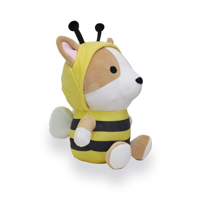 Avocatt Corgi Bee Plush Toy - 10 Inches Bumble Bee Plushie Stuffed Animal - Hug And Cuddle With Squishy Soft Fabric And Stuffing