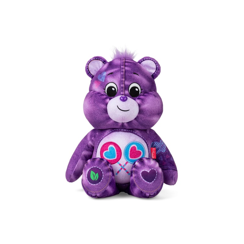 Care Bears 14'' Medium Plush Denim Bear - Share Bear - Purple Plushie For Ages 4+ - Stuffed Animal, Super Soft And Cuddly - Good