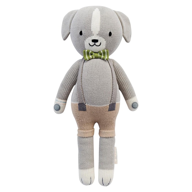 Cuddle + Kind Noah The Dog Little 13'' Hand-Knit Doll - 1 Doll = 10 Meals, Fair Trade, Heirloom Quality, Handcrafted In Peru, 10