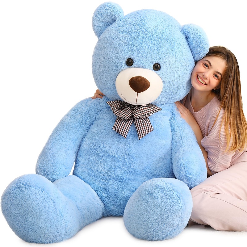 Maogolan Large Blue Teddy Bear Jumbo Bear 55 Inch Oversize Huge Stuffed Animal For Boys And Girls