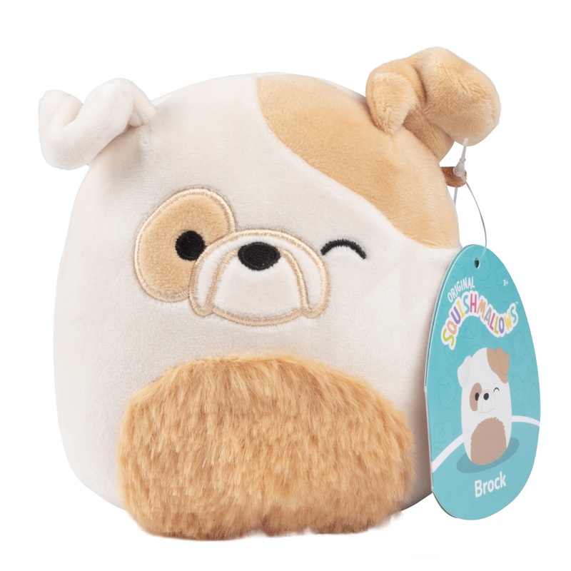 Squishmallows Original 5-Inch Brock The Bulldog - Official Jazwares Little Plush - Collectible Soft & Squishy Mini Stuffed Anima