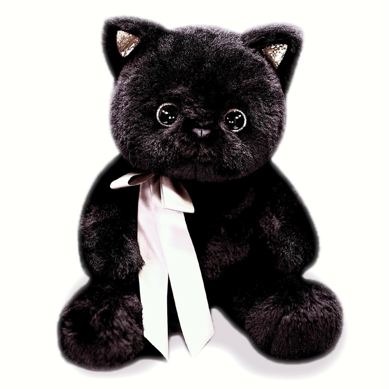 Uoozii Non-Shedding Series 12'' | 2 Pounds Black Cat Weighted Stuffed Animals Unscented Microwavable & Coolable Weighted Kitty P