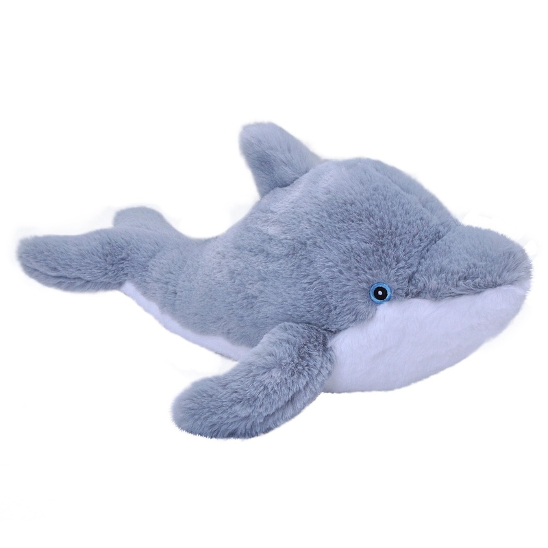 Wild Republic Ecokins Dolphin Stuffed Animal 12 Inch, Eco Friendly Gifts For Kids, Plush Toy, Handcrafted Using 16 Recycled Plas